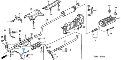 HONDA CIVIC EU3 ES3 2004-2005 Genuine Oxygen Senser 36531-PLR-003 OEM
