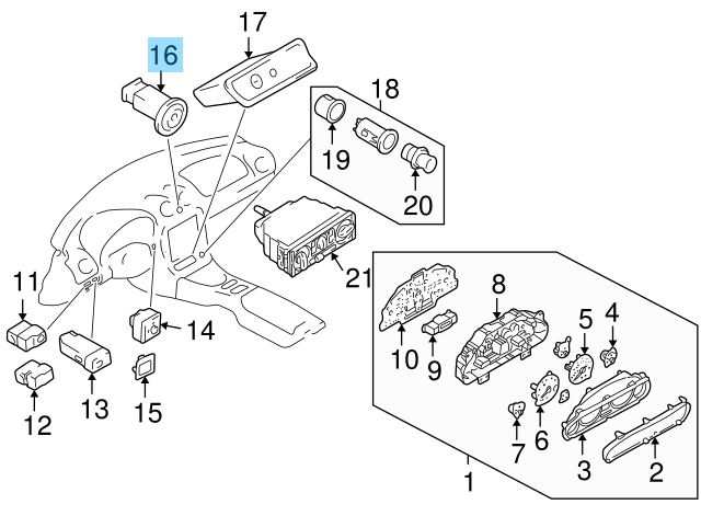 MAZDA MIATA MX-5 NB NB6C 1999-2005 Genuine Hazard Light Switch NC10-66-4H0 OEM