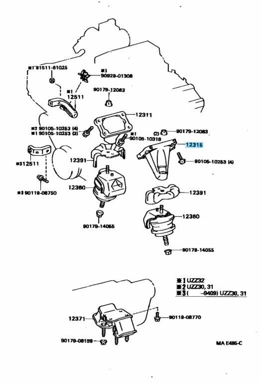 TOYOTA LEXUS Genuine 1JZ-GTE 2JZ-GE 2JZ-GTE Engine Mount Bracket Left Side OEM