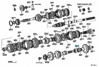 TOYOTA COROLLA AE86 Genuine T50 T/M Counter Shaft Center Bearing 90365-30015 OEM
