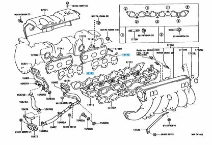 TOYOTA SUPRA SOARER CHASER 1JZ-GTE NON VVTi Genuine Exhaust Manifold Gasket OEM