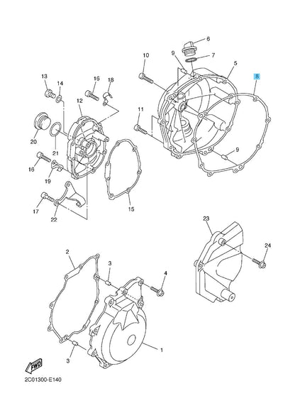 YAMAHA YZF-R6 2006-2012 2017-2020 Genuine Clutch Plate Kit 2C0-W001G-00-00 OEM