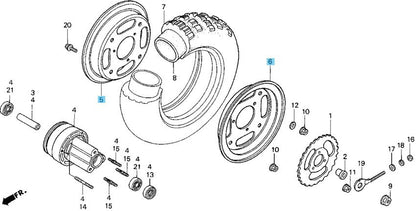 HONDA Z50R 88-89 91-99 Genuine Wheel Rim Front or Rear RH & LH Set *NH138* WHITE