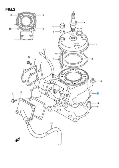 SUZUKI RM85 2002-2009 2012 2015-2023 Genuine Engine Cylinder Set 11200-03830 OEM
