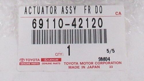 TOYOTA RAV4 ACA2# 01-05 Genuine Front Door Lock Actuator Assy RH 69110-42120 OEM