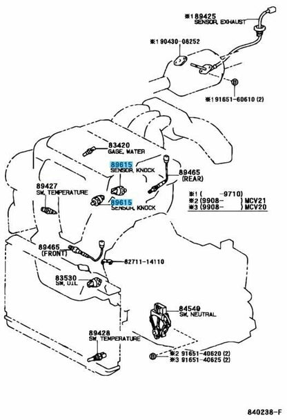TOYOTA LEXUS RX300 MCU1# 99-03 Genuine Knock Control Sensor 89615-12090 OEM