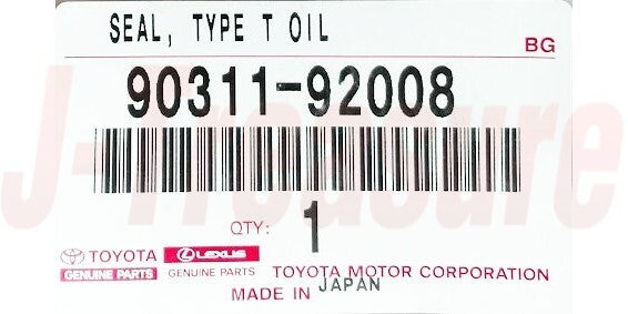 TOYOTA CAMRY GSV40 GSV50 2003-2005 Genuine Engine Rear Oil Seal 90311-92008 OEM