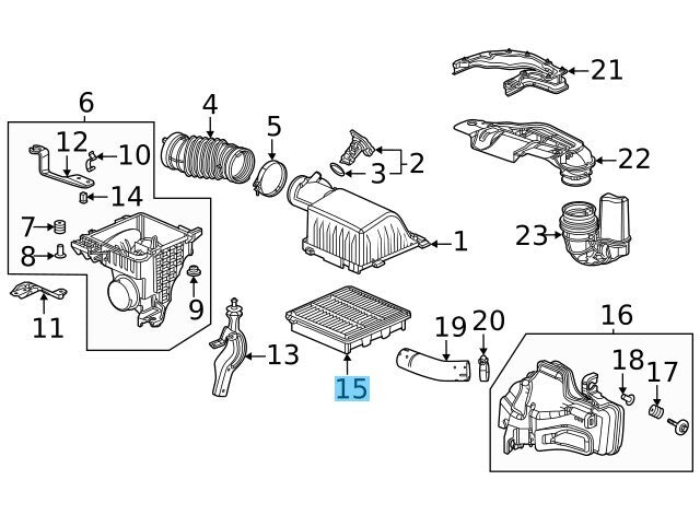 HONDA CR-V 2023-2024 Genuine Engine Air Filter 17220-64A-A00 OEM
