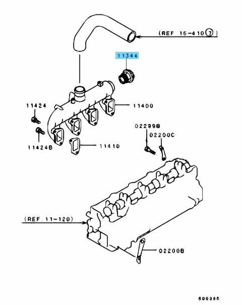 MITSUBISHI DELICA P#8W 94-07 Genuine Diesel Air Inlet Pipe Overboost Valve OEM