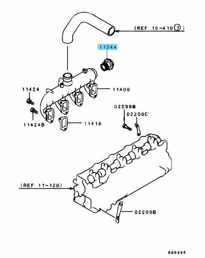 MITSUBISHI DELICA P#8W 94-07 Genuine Diesel Air Inlet Pipe Overboost Valve OEM