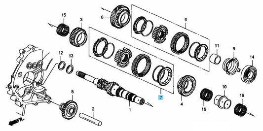HONDA CIVIC FD1 '06-11 Genuine Synchronizer Sleeve Set (3-4) 23623-RPF-315 OEM