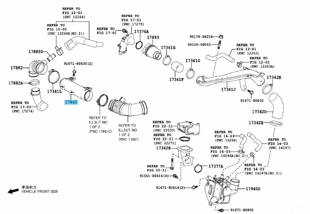 TOYOTA LEXUS NX2## NX300h RX200t RX350 RX450h Genuine Connector Intake Air OEM