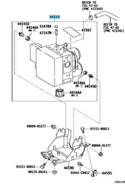 TOYOTA LEXUS GS450h AWL10 GWL10 Genuine Brake Actuator Assy 44050-30670 OEM