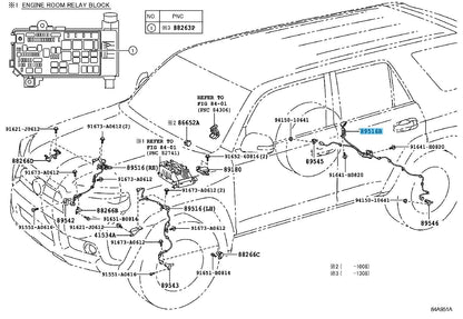 TOYOTA 4RUNNER GRN280 10-24 Genuine Rear Skid Control Sensor Wire 89516-60300