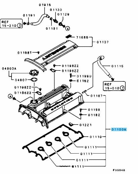 MITSUBISHI LANCER Evolution 9 CT9A Genuine ROCKER COVER ASSY 1035A631 OEM