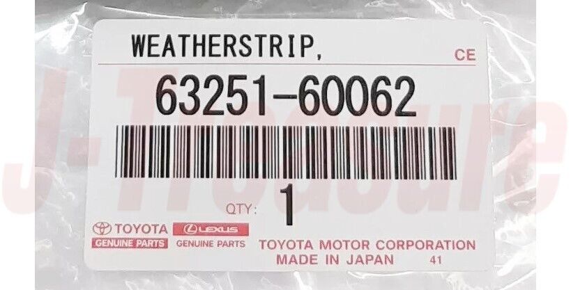 TOYOTA LAND CRUISER UZJ100 01-07 Genuine Sliding Roof Weatherstrip 63251-60062