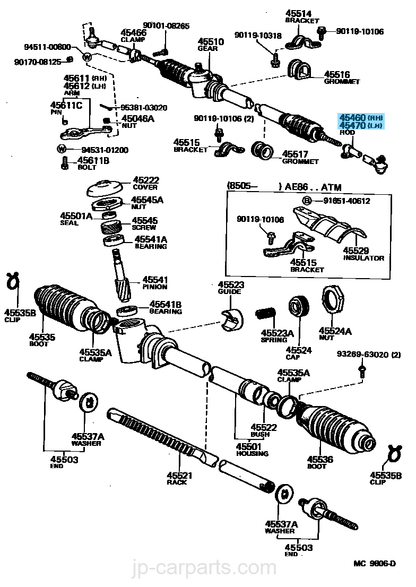 TOYOTA COROLLA LEVIN TRUENO AE86 Genuine Tie Rod End Right & Left Set OEM Parts
