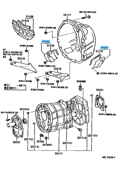 TOYOTA Genuine R154 Clutch Housing Cover Set CHASER MARK II SOARER SUPRA OEM