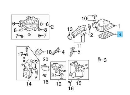 HONDA CR-V RE3 RE4 2007-2009 Genuine Air Cleaner Element Assy 17220-RZA-000 OEM