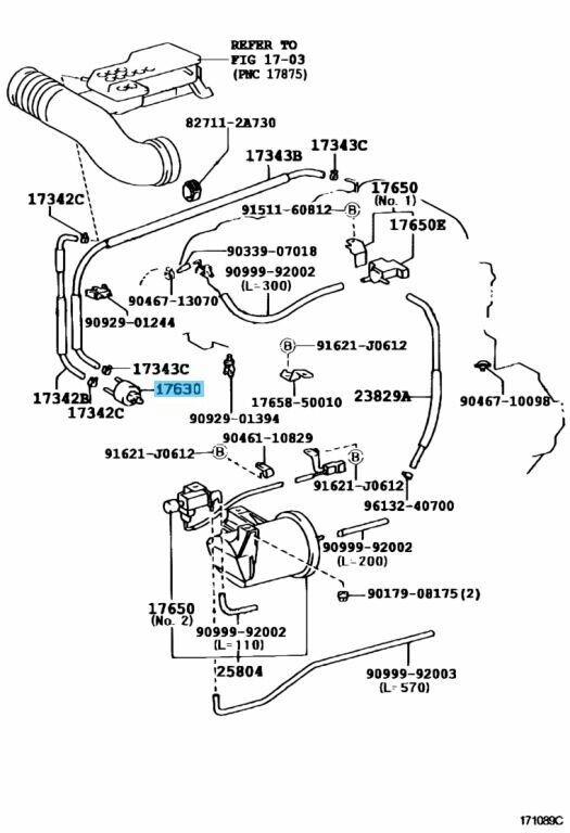 TOYOTA LEXUS Genuine Power Steering Pressure Air Control Valve 17630-16040 OEM