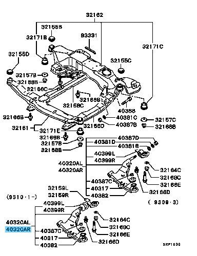 MITSUBISHI GTO 3000GT Z15A Z16A 94-99 Genuine Fr/Suspension Lower Arm Assy RH