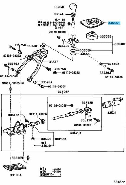 TOYOTA SUPRA JZA80 MK4 93-98 Genuine Shift & Select Lever Boot 33555-14110 OEM