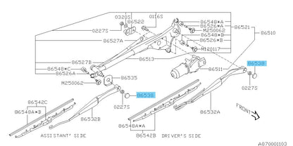 SUBARU IMPREZA WRX STI GDF 04-07 Genuine Wiper Arm Cover 86538SA020 x2 Set OEM