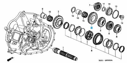 HONDA CIVIC INTEGRA ACCORD Genuine K20A Countershaft 2nd Gear 23431-PNS-000 OEM