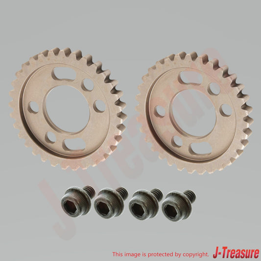 KAWASAKI NINJA ZX-10R ZX1000C '04-05 Genuine Sprocket(x2) & Bolt(x4) Set OEM