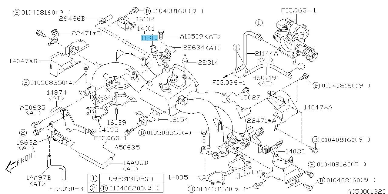 SUBARU IMPREZA WRX GC8 1993-2003 Genuine PCV Valve Complete 11810AA000 OEM