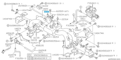 SUBARU IMPREZA WRX GC8 1993-2003 Genuine PCV Valve Complete 11810AA000 OEM