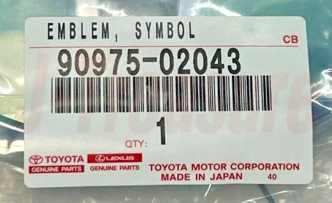 TOYOTA HIGHLANDER ACU20 04-07 Genuine Front Radiator Grille Emblem 90975-02043