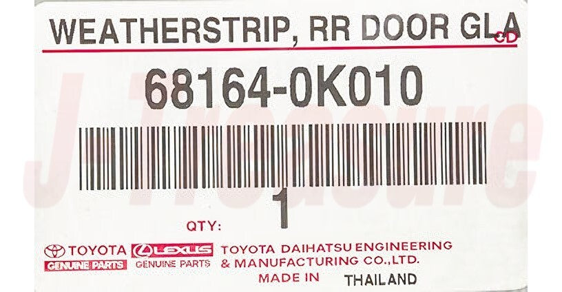 TOYOTA HILUX GGN25 Genuine Front & Rear Door Glass W/strip Outer RH & LH Set