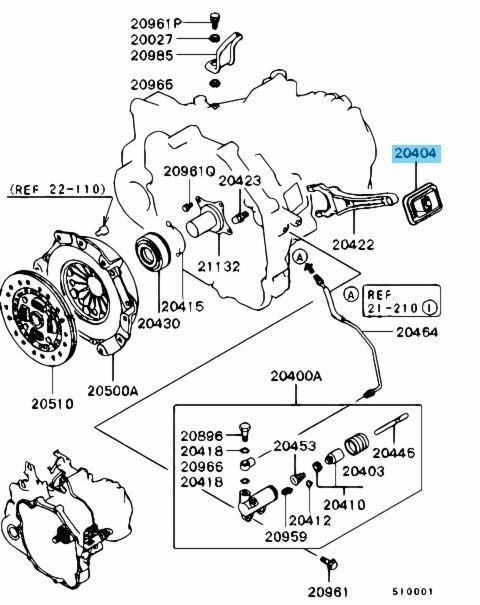 MITSUBISHI LANCER Evo 4-9 CP CT 96-06 Genuine Clutch Release Fork Boot MD747413