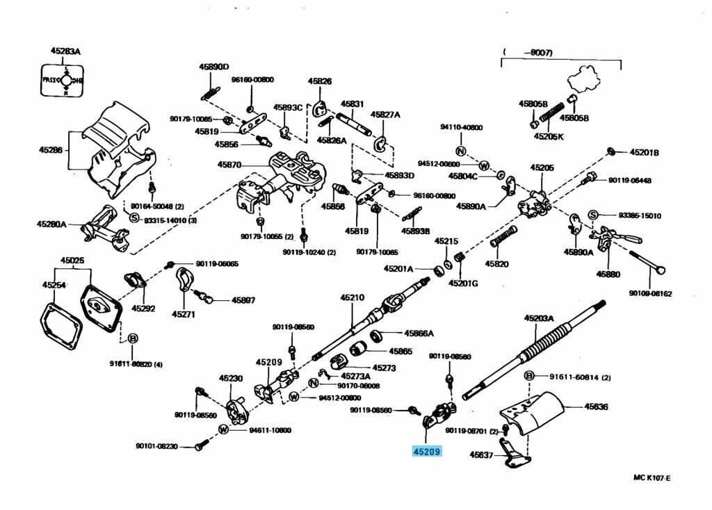 TOYOTA LAND CRUISER FZJ80 91-97 Genuine Steering Sliding Yoke 45209-60070 OEM