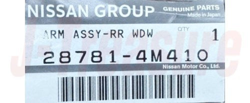 NISSAN SKYLINE GT-R BNR34 Late Genuine Rear Wiper Arm & Blade Set W/Nut Cover