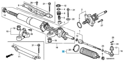 HONDA S2000 AP1 AP2 2000-2009 Genuine Tie Rod Dust Seal A 53537-S2A-003 x2 Set