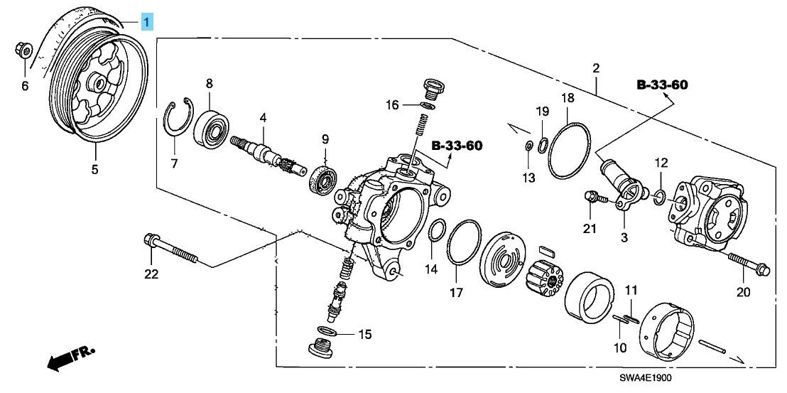 HONDA CR-V RE3 RE4 2007-2009 Genuine Serpentine Fan Belt 38920-RBB-E03 OEM