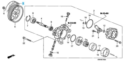HONDA CR-V RE3 RE4 2007-2009 Genuine Serpentine Fan Belt 38920-RBB-E03 OEM