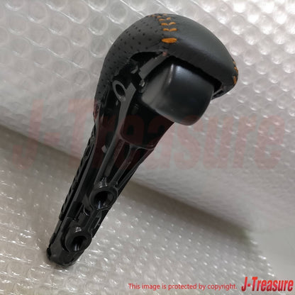 HONDA FIT RS GE8 Genuine Automatic Auto CVT Leather Shift Knob Orange Stitch OEM