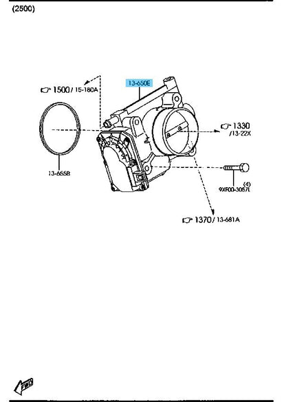 MAZDA MAZDA3 KB BL 2007-2013 Genuine Throttle Body L3R4-13-640 OEM For 2000CC