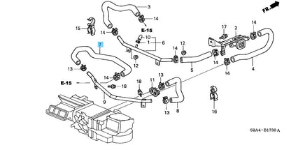 HONDA S2000 AP1/2 '00-09 Genuine Heater Water Outlet Hose A 79725-S2A-A00 LHD