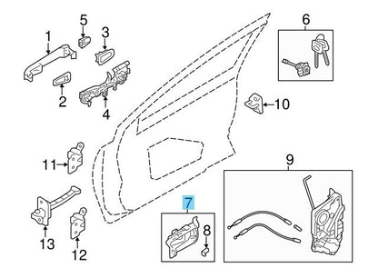 SUBARU IMPREZA GP 2012-2016 Genuine Front Inner Handle Left 61051FJ032VH OEM
