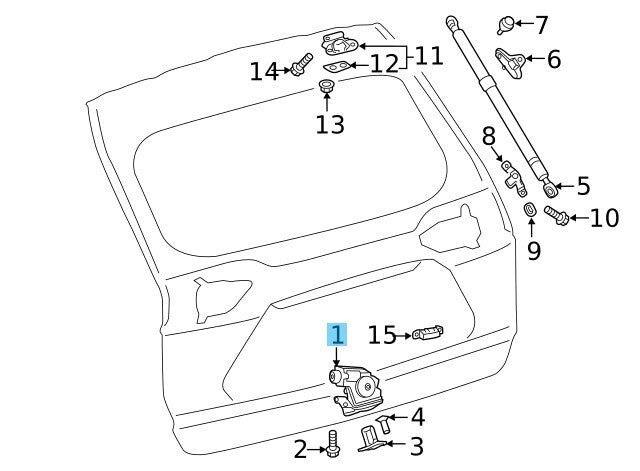 TOYOTA RAV4 AXAA52L 19-24 Genuine Back Door Lock Assy W/Courtesy Lamp Switch OEM
