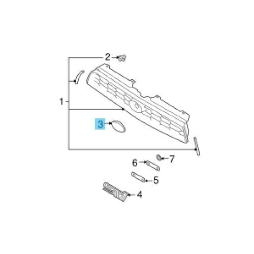 SUBARU IMPREZA WRX STI GD Genuine Front Grille Emblem 93011FE040 OEM