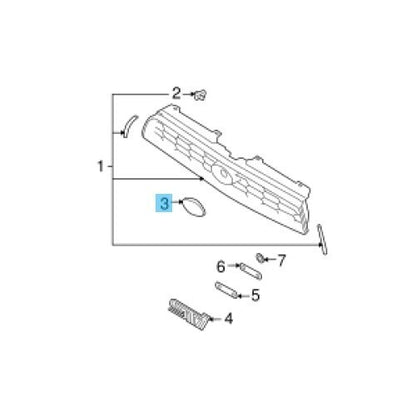 SUBARU IMPREZA WRX STI GD Genuine Front Grille Emblem 93011FE040 OEM