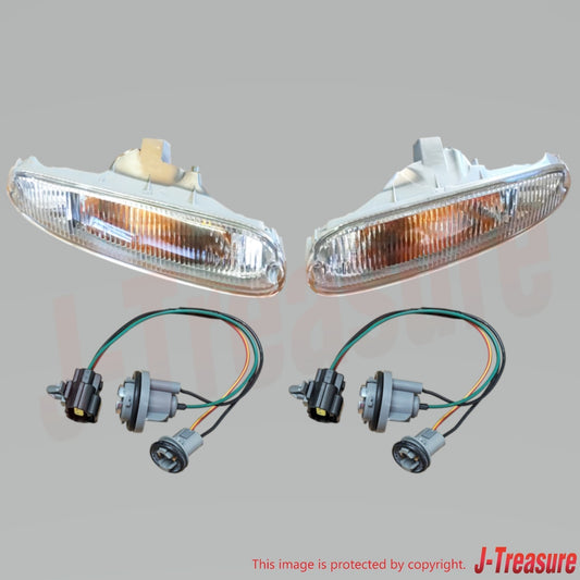 MAZDA MX-5 NA EUR GEN Genuine Fr/Comb Lamp Lens & Body & Socket(x2) RH & LH Set