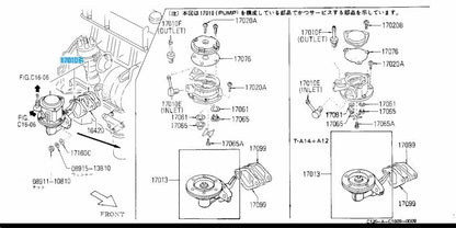 NISSAN SUNNY TRUCK B20 B120 Genuine A12S A15 Fuel Pump Assy 17010-03C25 OEM