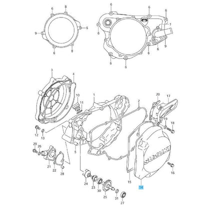 SUZUKI RM125 1998-2008 Genuine Magneto Cover 11351-36F00 OEM For Crankcase LH