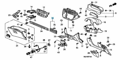 HONDA ACCORD CIVIC  DEL SOL Genuine Single DIN Radio Stereo Block Off Delete OEM